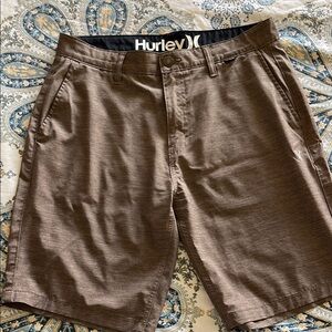 Hurley Brown Hybrid Shorts Lightweight Casual
